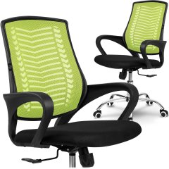 Fotel biurowy z mikrosiatki Sofotel Denar zielony