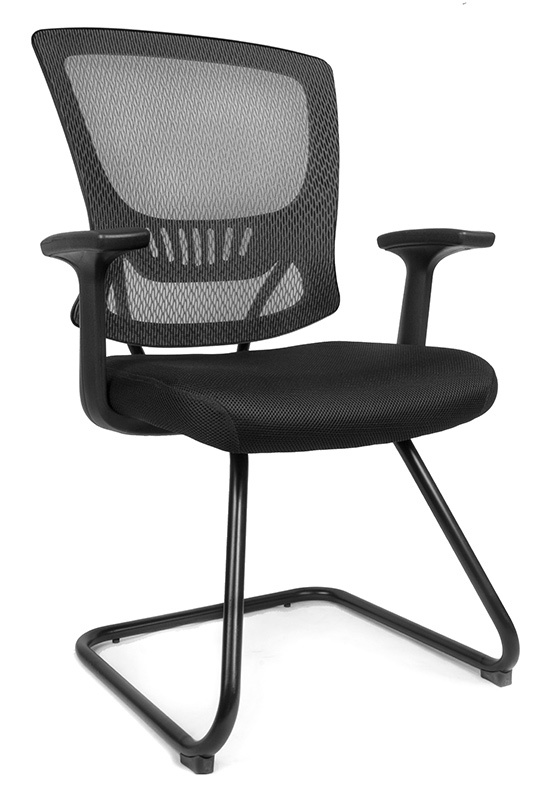 Krzesło konferencyjne z mikrosiatki Sofotel 8910C czarne